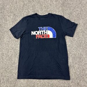 The North Face Shirt Womens XS Blue Cotton USA Logo Graphic Short Sleeve Tee